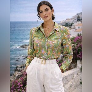 Vintage Dolce & Gabbana 70’s Floral Button Down | Size 42